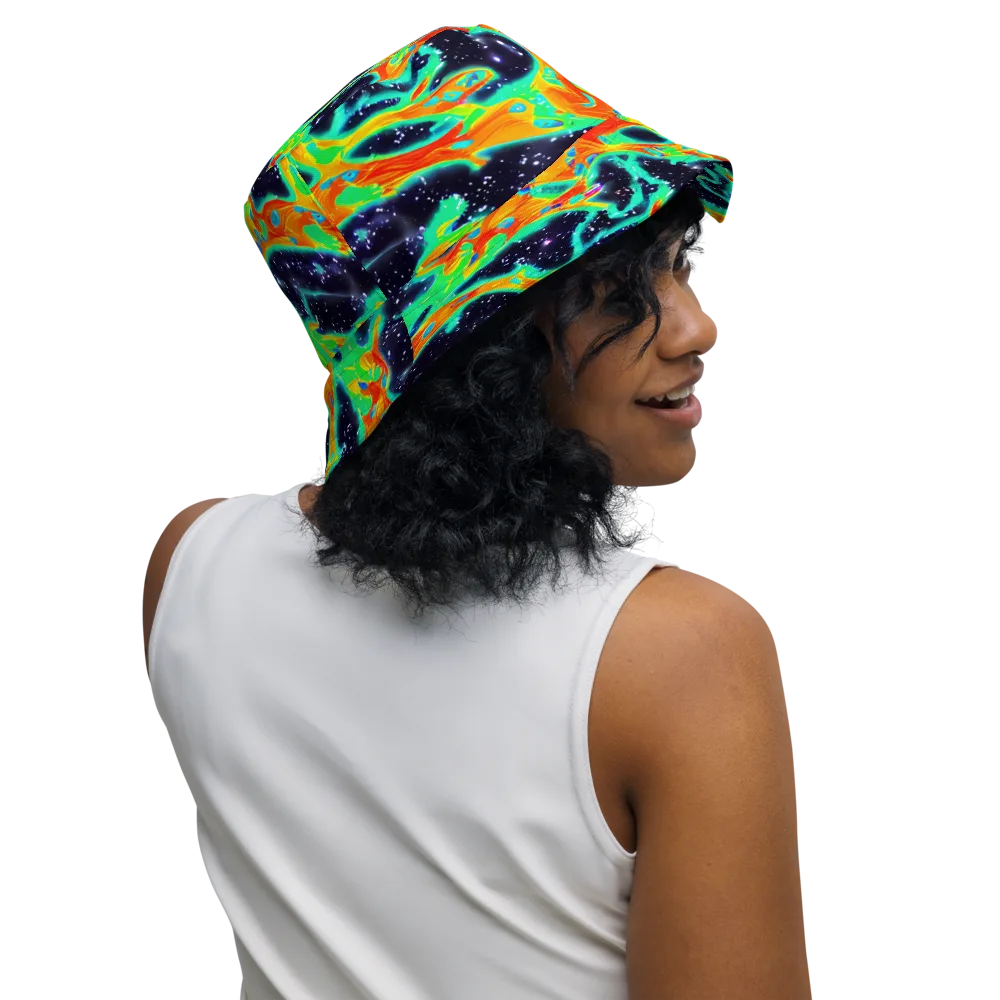 Deep Space Daydream on Reversible Bucket Hat — Right Outside
