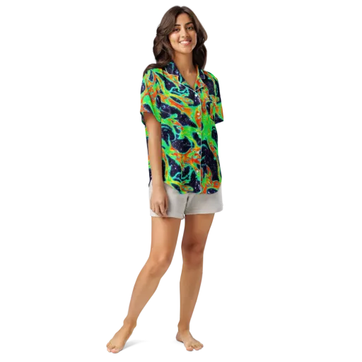 Deep Space Daydream on a Women's Short Sleeve Pajama Top