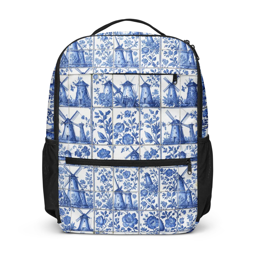 Cobalt Windmill on Utility Backpack — Front