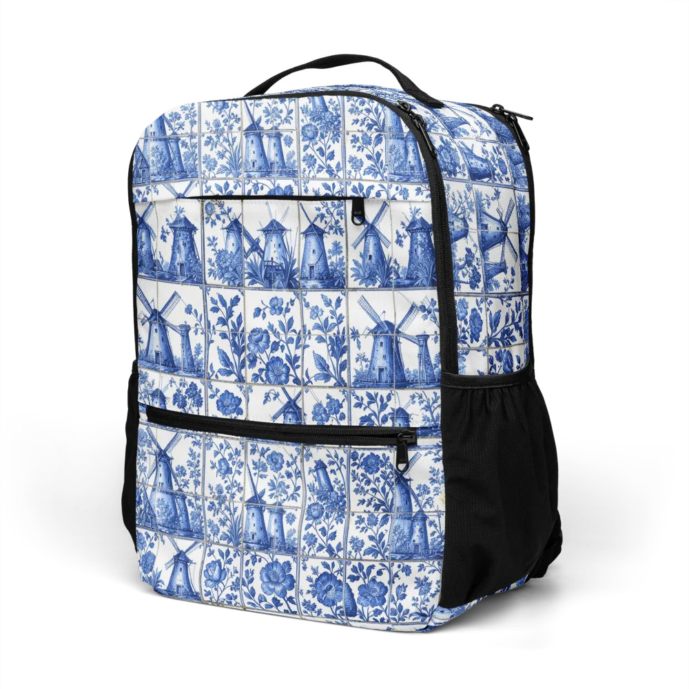 Cobalt Windmill on Utility Backpack — Left Front