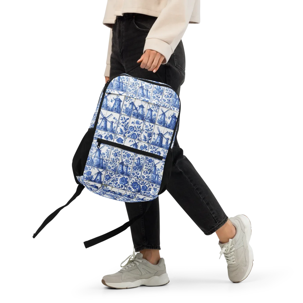 Cobalt Windmill on Utility Backpack — Front