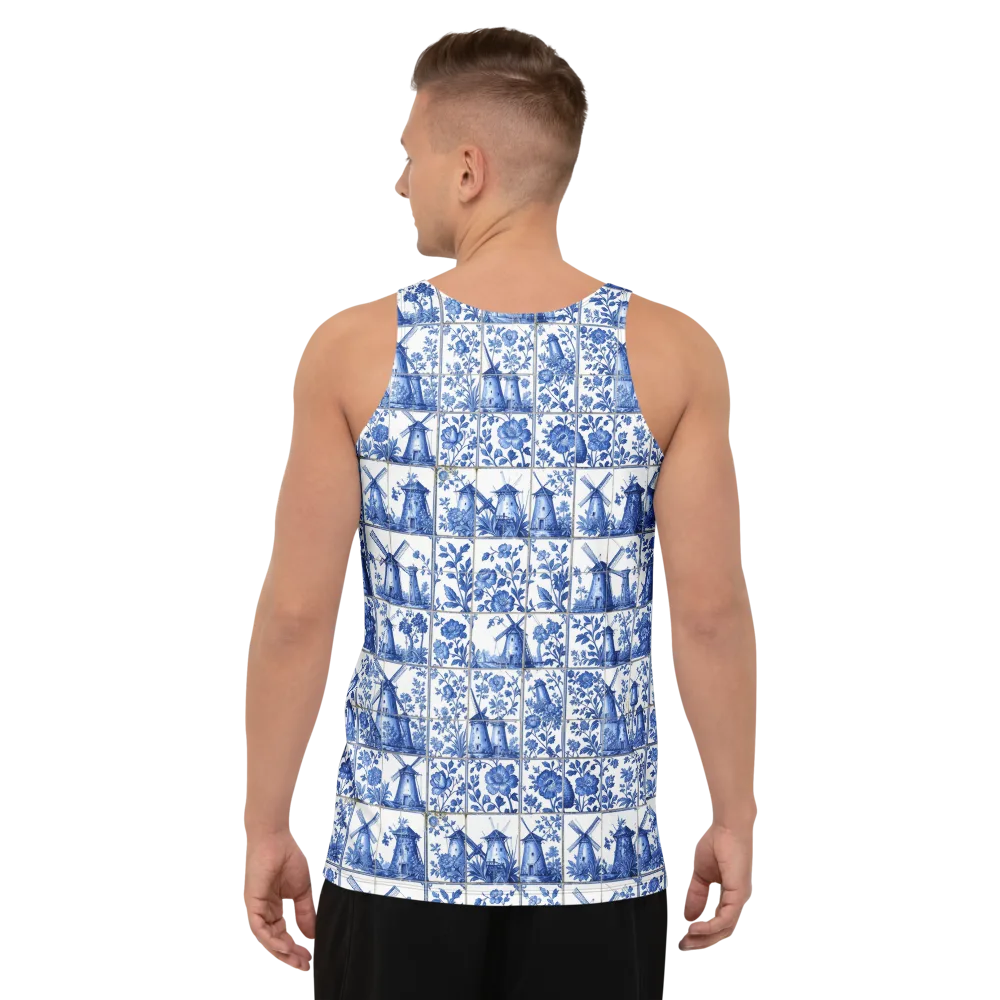 Cobalt Windmill on Men's Tank Top — Back