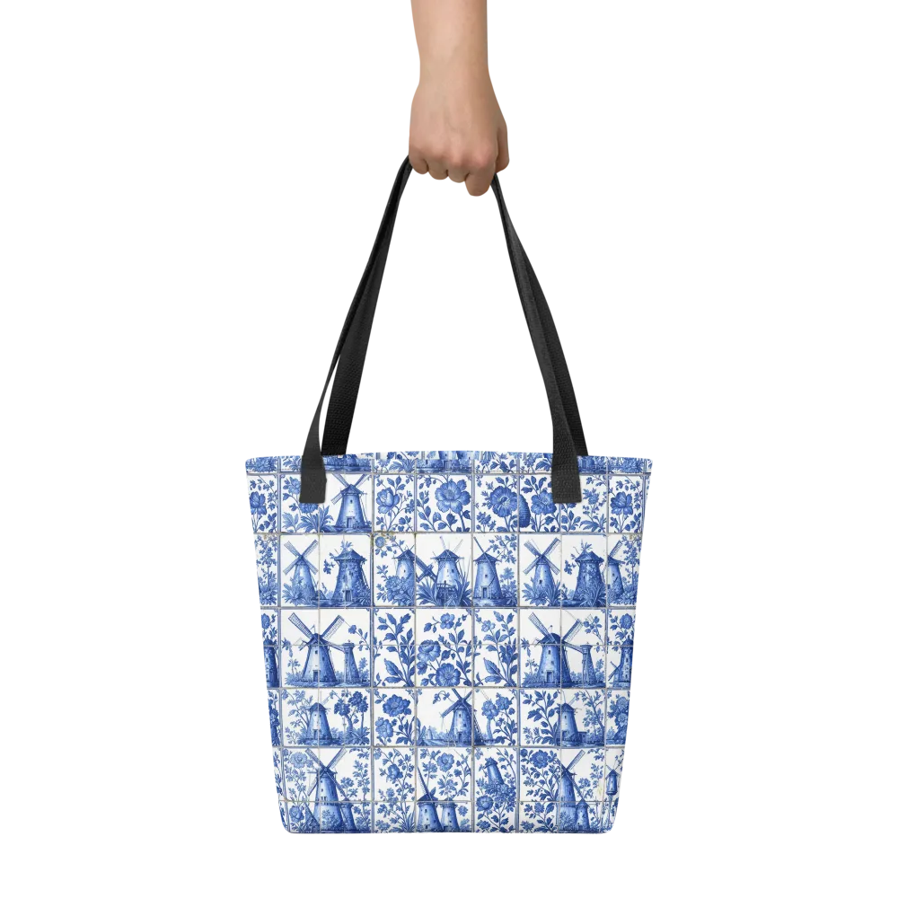Cobalt Windmill on Tote Bag — Front