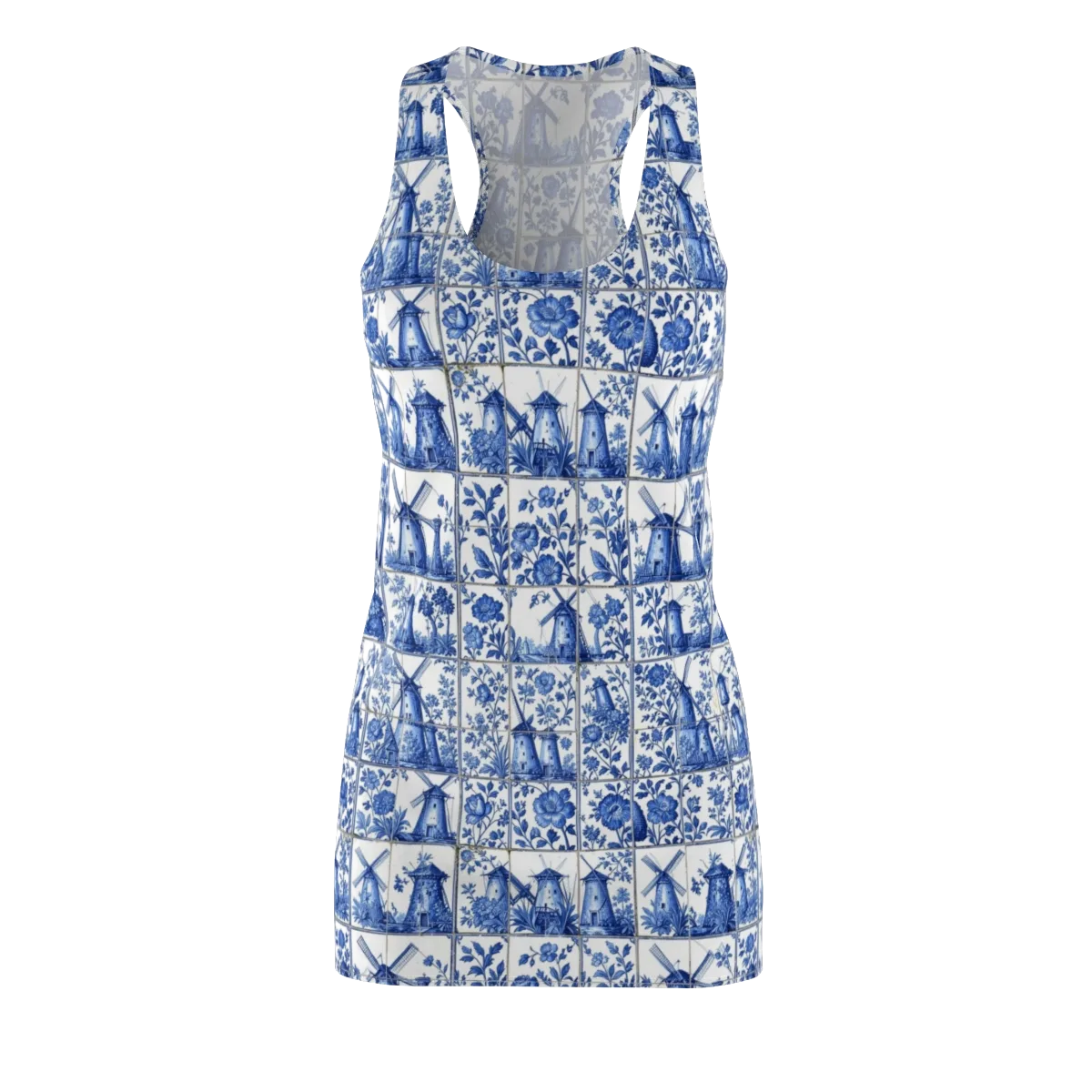 Cobalt Windmill on Racerback Dress — Front