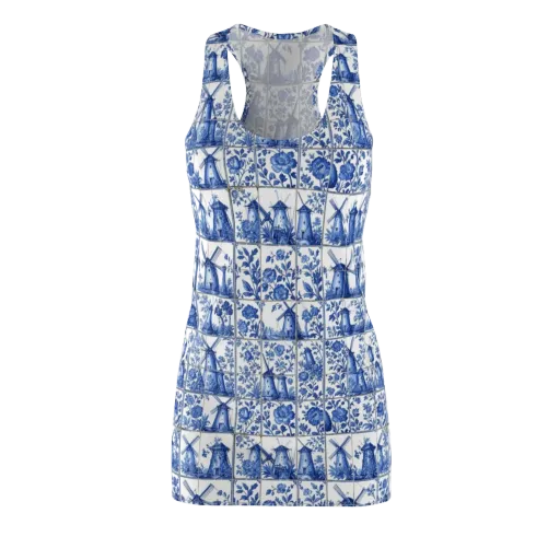 Cobalt Windmill on a Racerback Dress