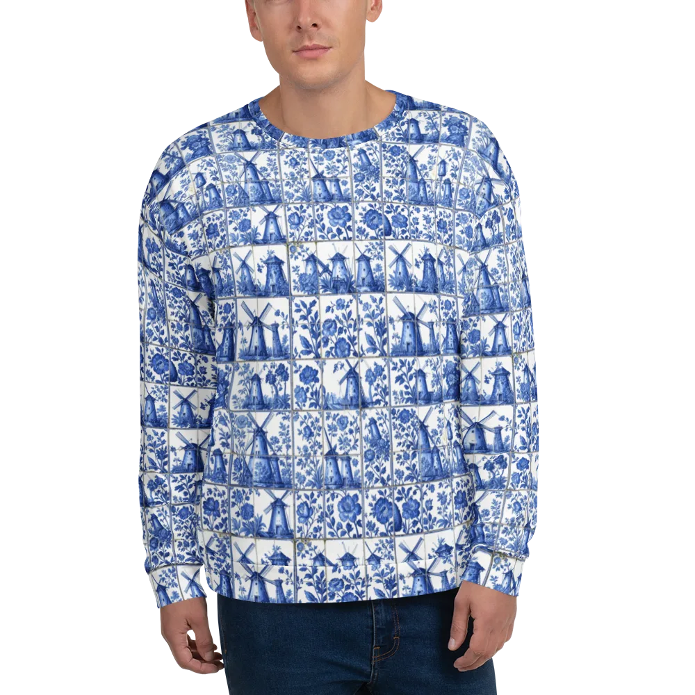 Cobalt Windmill on Sweatshirt — Front
