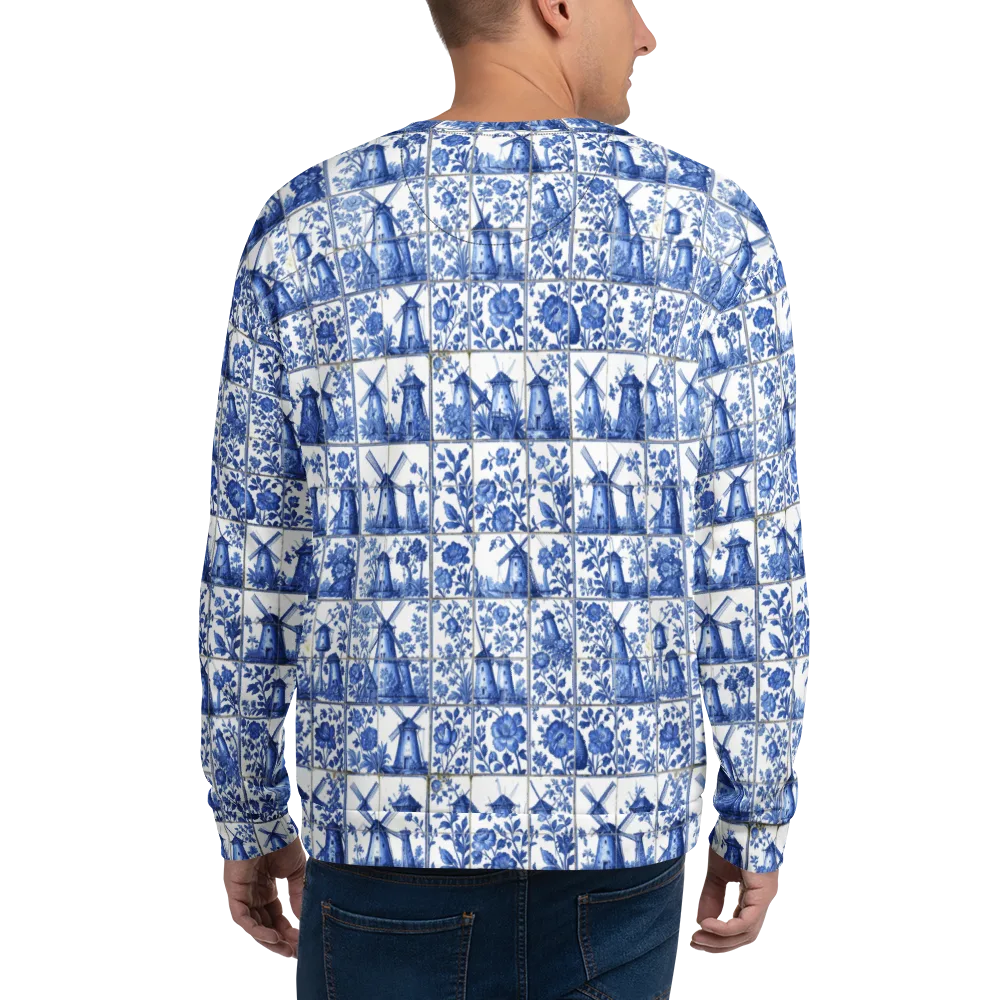 Cobalt Windmill on Sweatshirt — Back