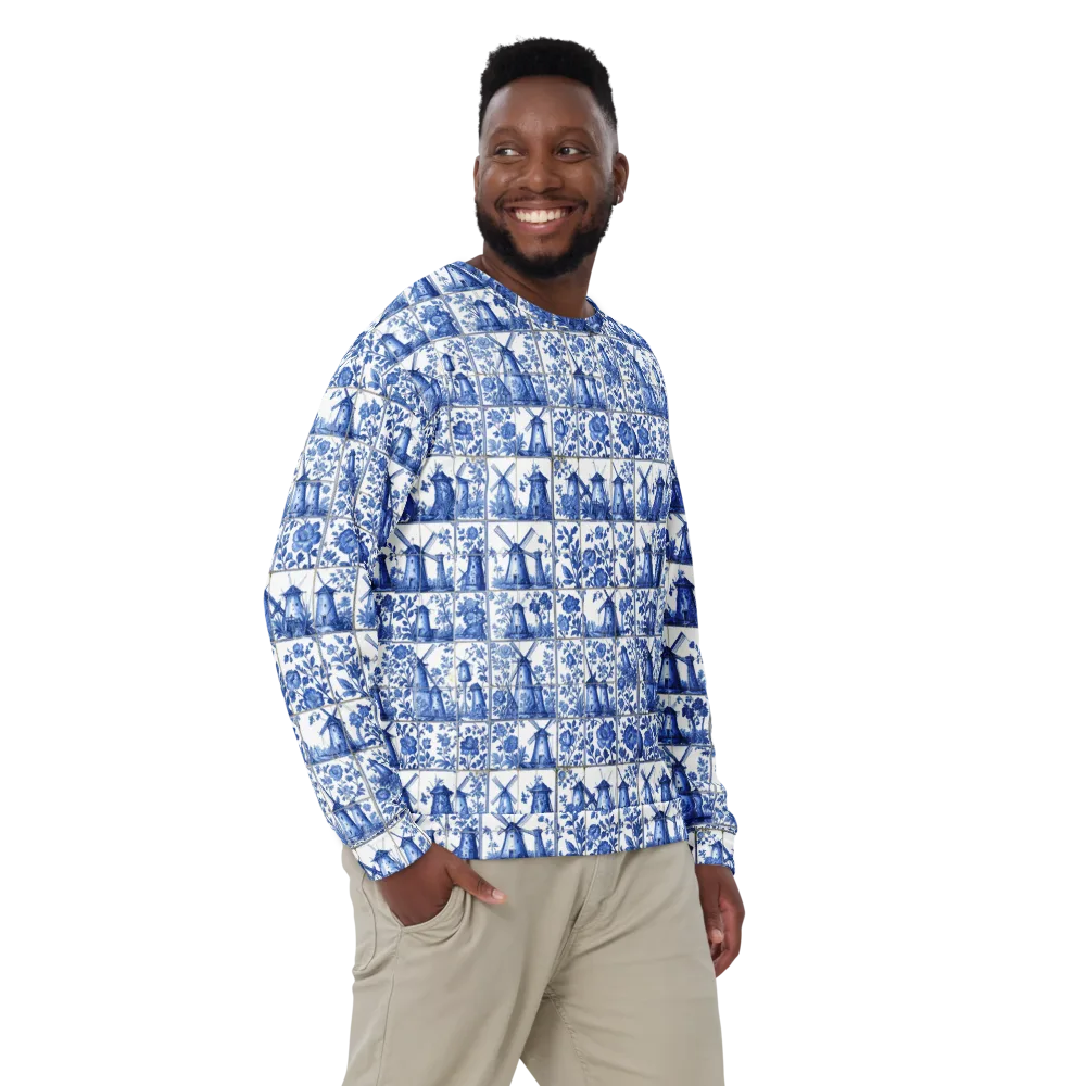 Cobalt Windmill on Sweatshirt — Front