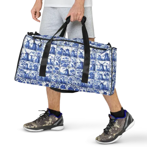 Cobalt Windmill on a Duffle Bag