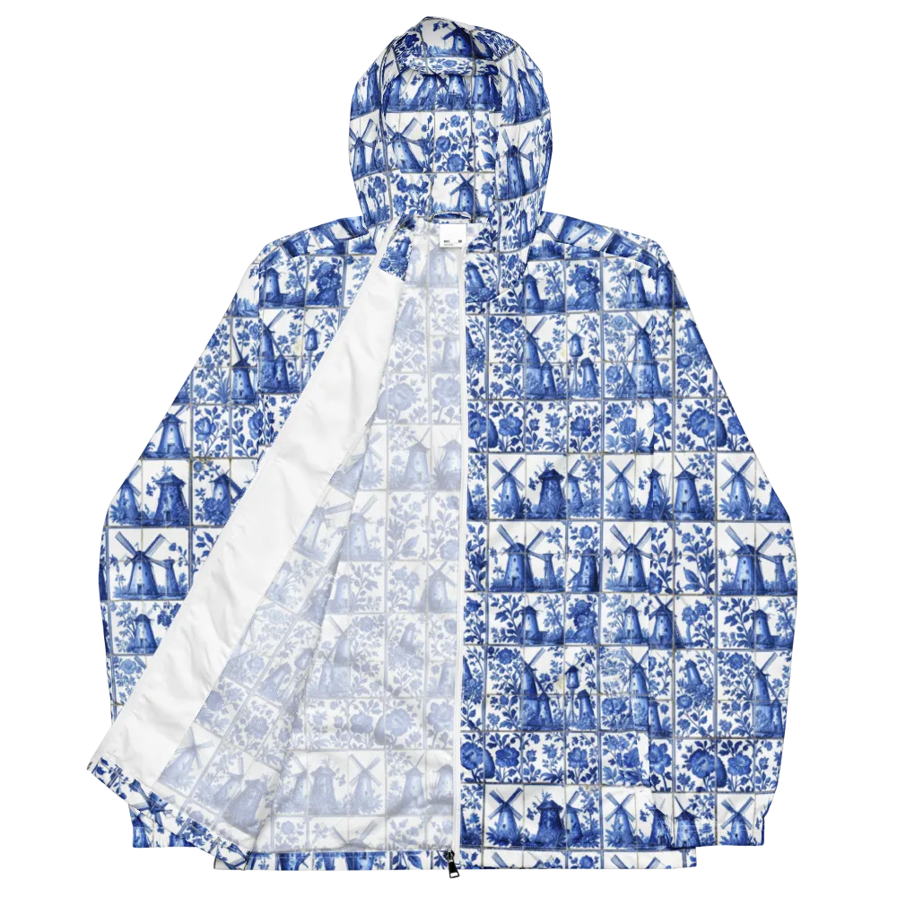 Cobalt Windmill on Men's Windbreaker — Front