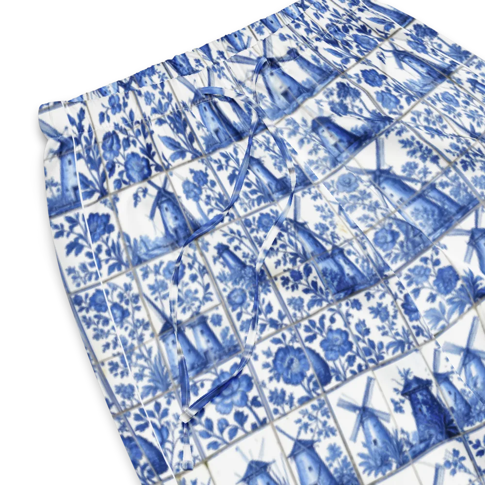 Cobalt Windmill on Women's Pajama Pants — Product details