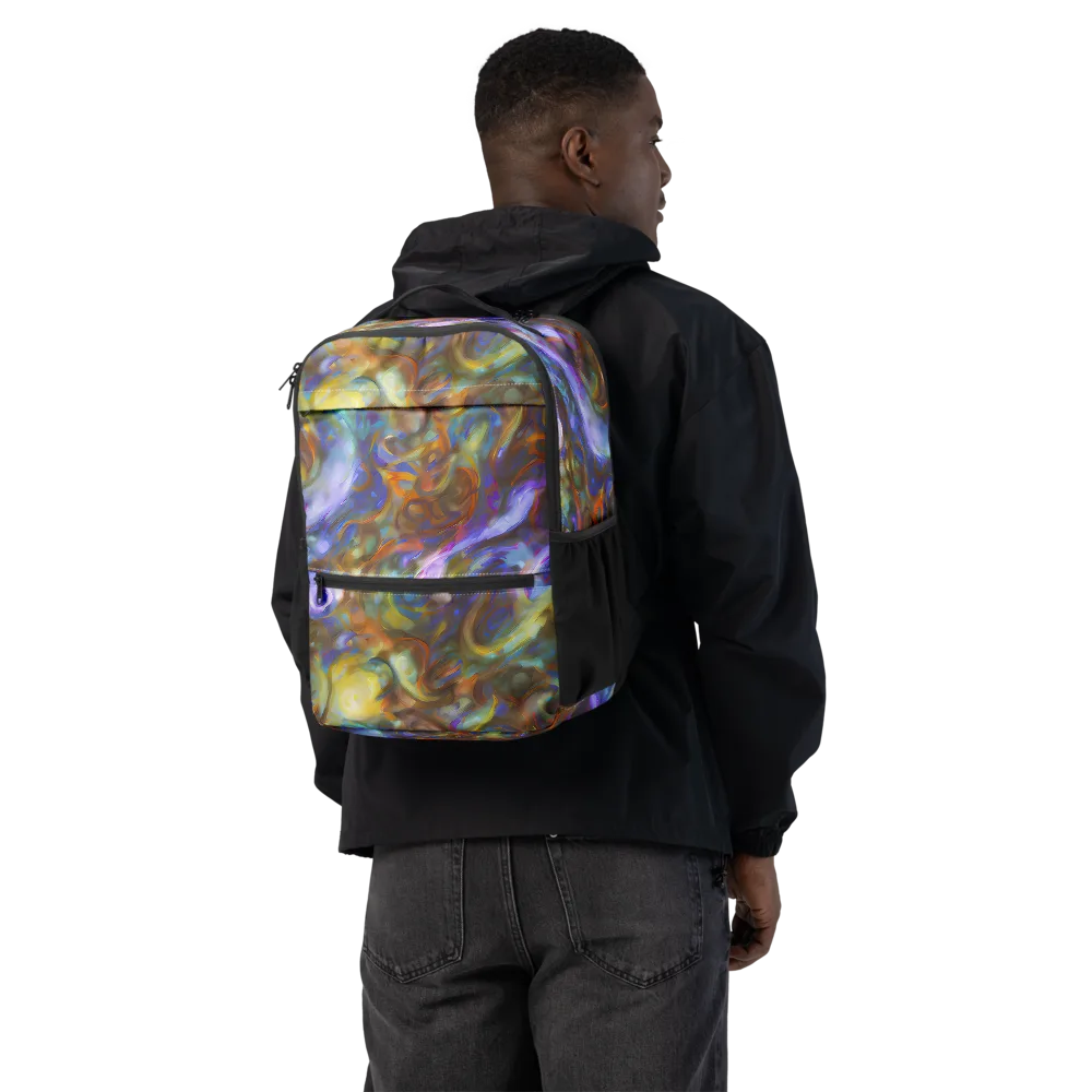 Iridescent Rapture on Utility Backpack — Back