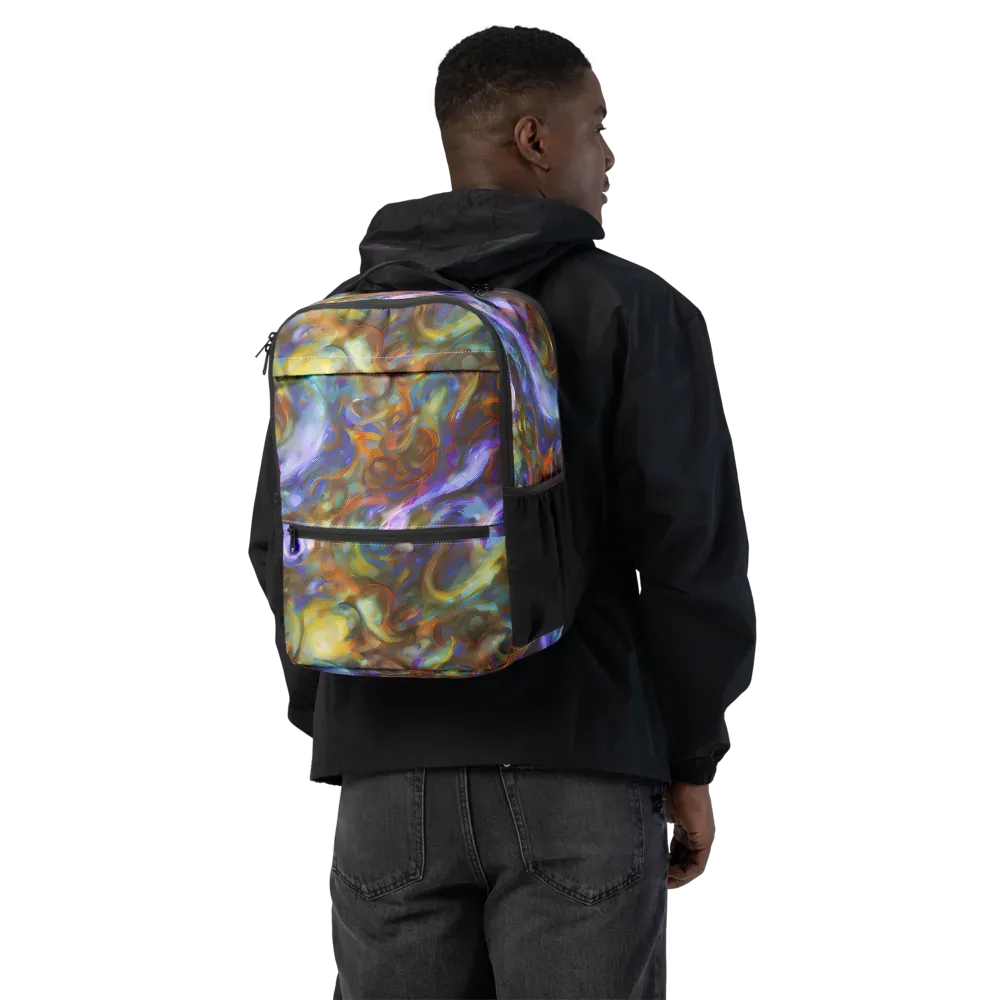 Iridescent Rapture on Utility Backpack — Back