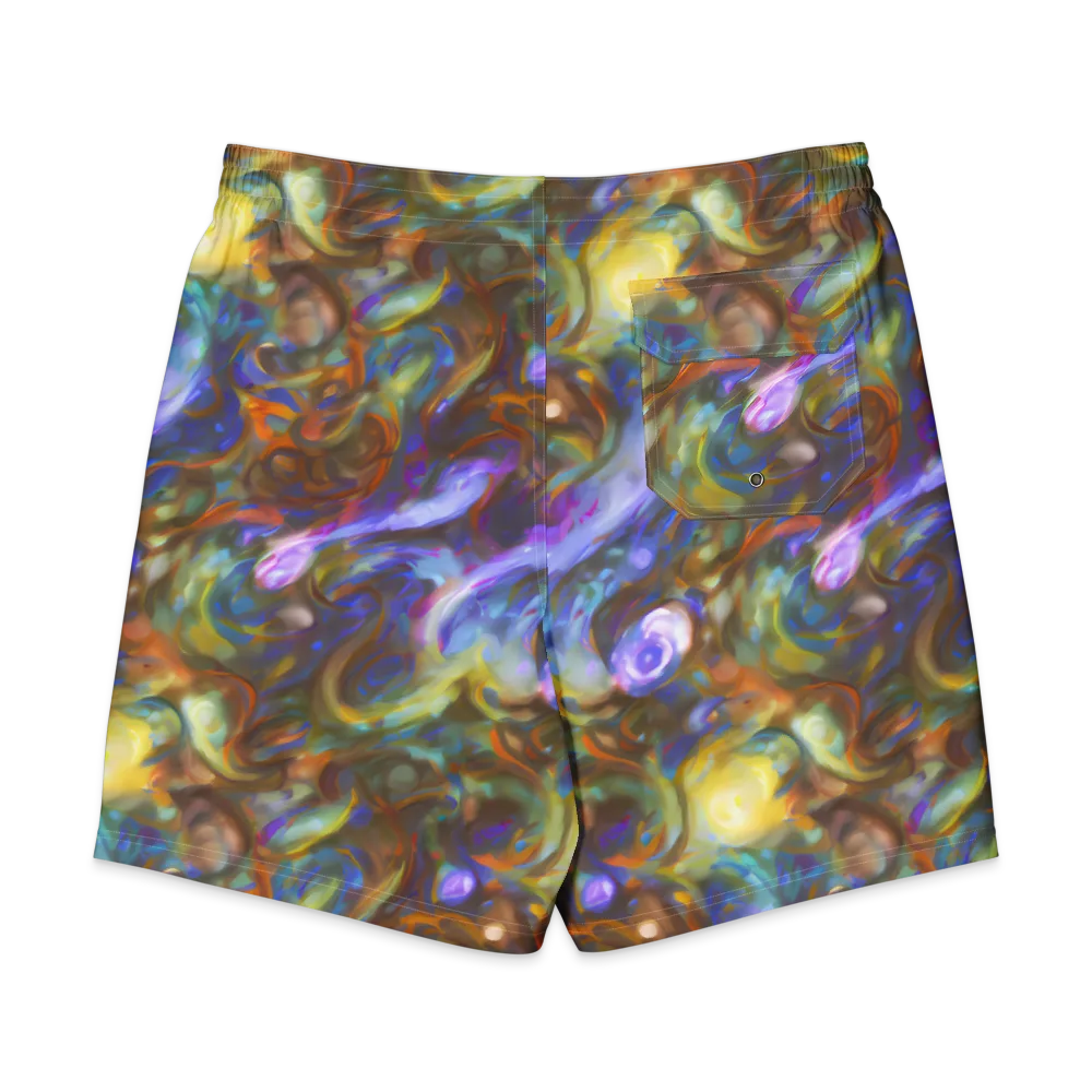Iridescent Rapture on Men's Board Shorts — Back