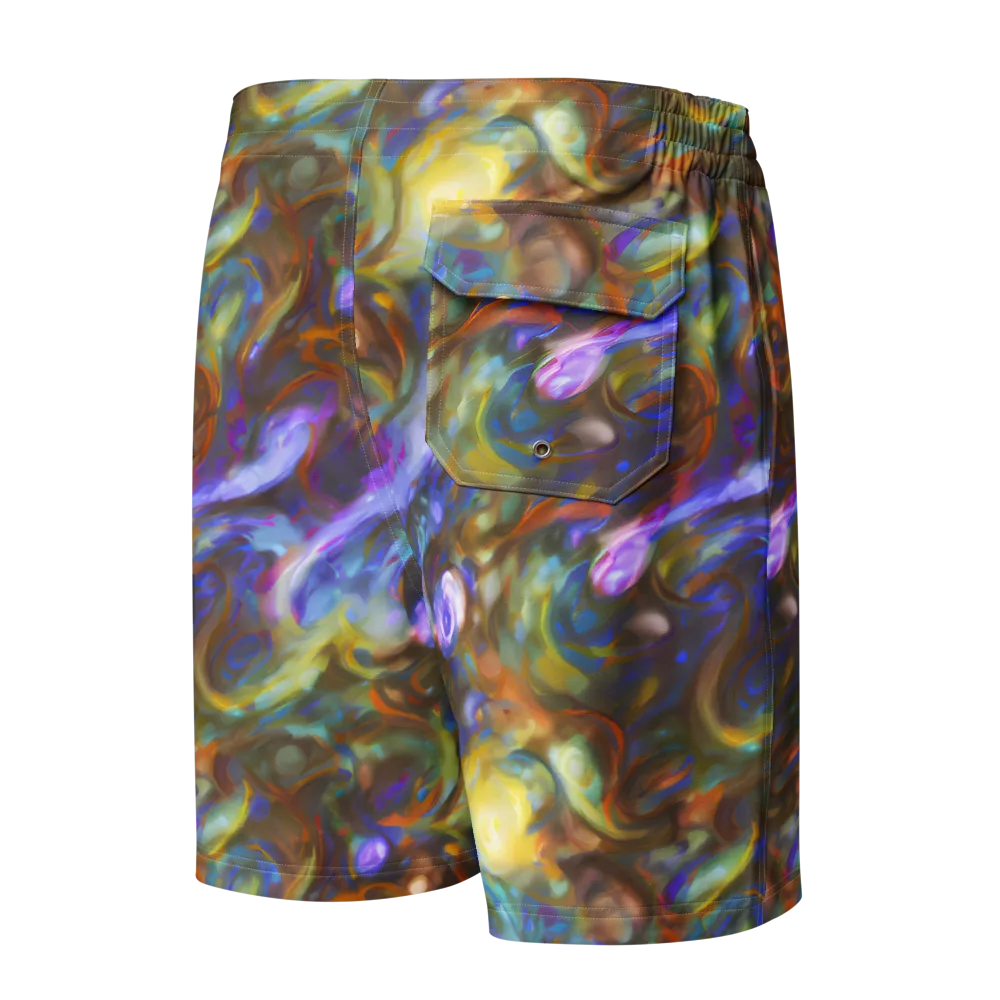 Iridescent Rapture on Men's Board Shorts — Back