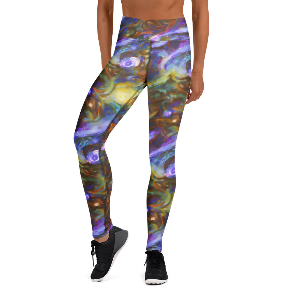 Iridescent Rapture on Yoga Leggings — Front