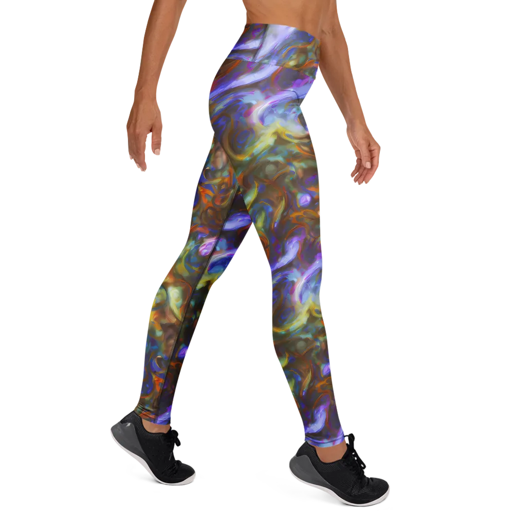 Iridescent Rapture on Yoga Leggings — Right