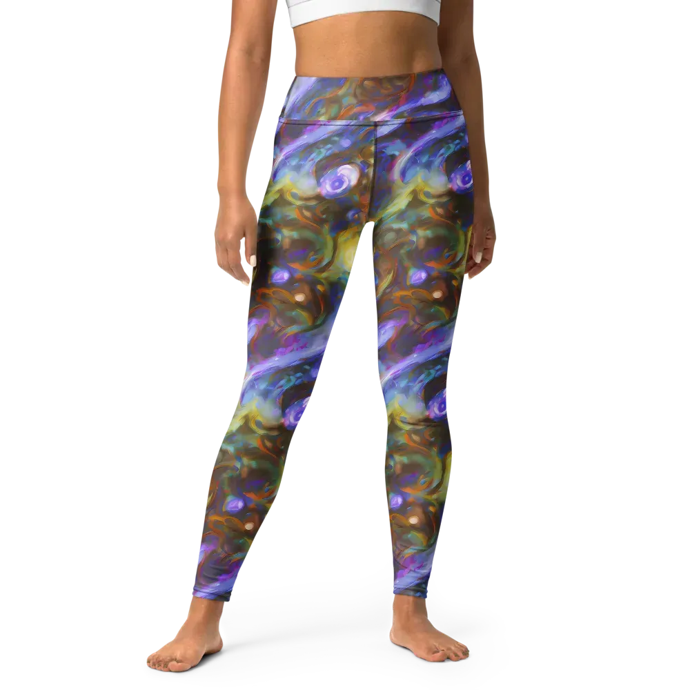 Iridescent Rapture on Yoga Leggings — Front
