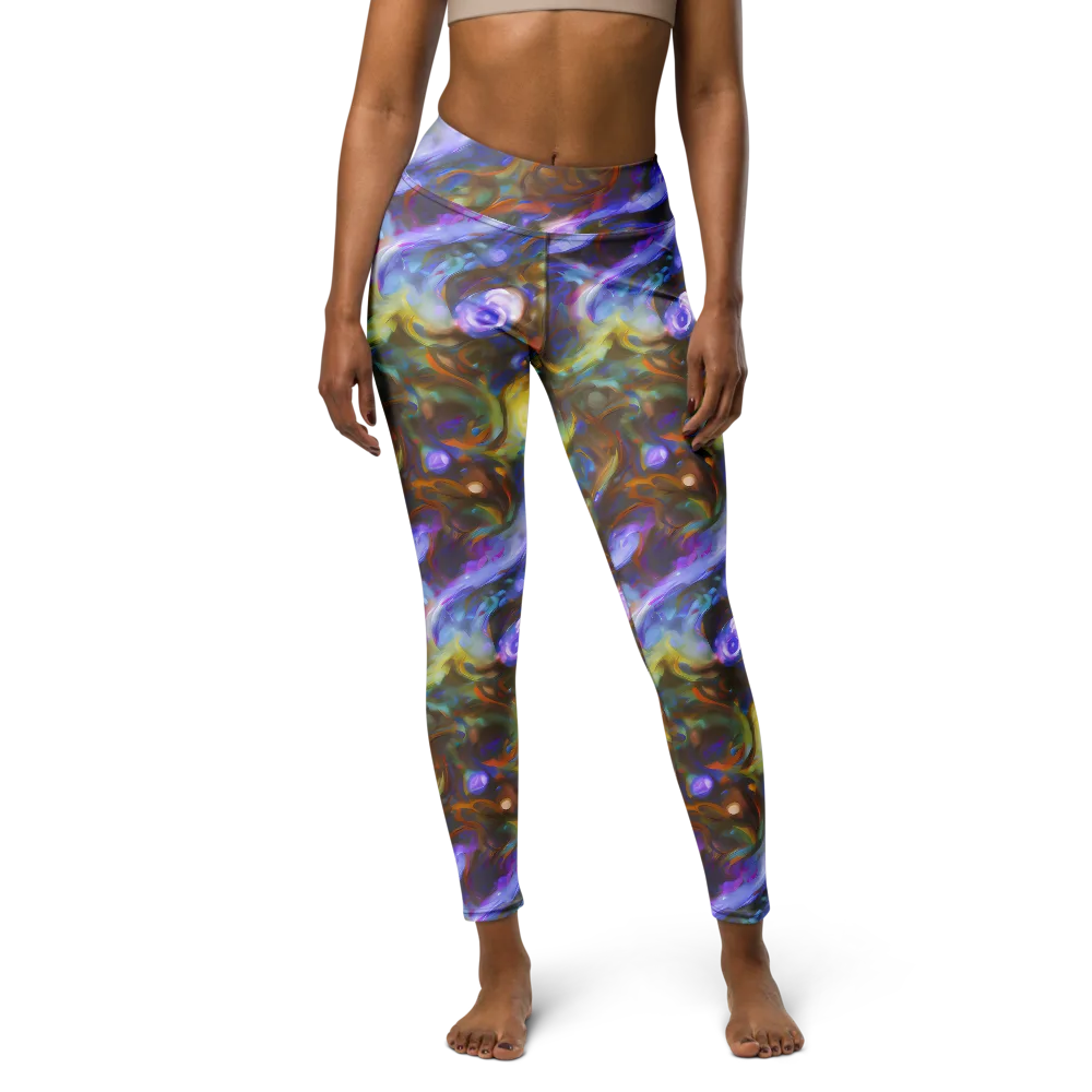 Iridescent Rapture on Yoga Leggings — Front