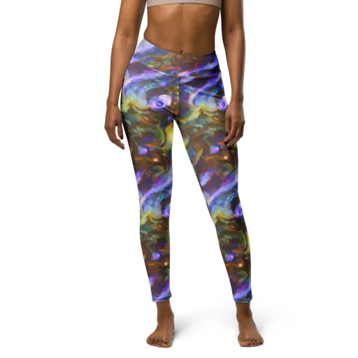 Iridescent Rapture on a Yoga Leggings
