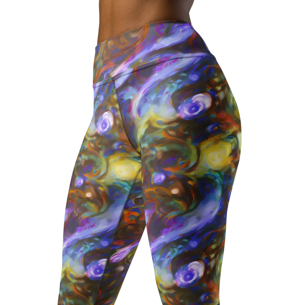 Iridescent Rapture on Yoga Leggings — Left Front