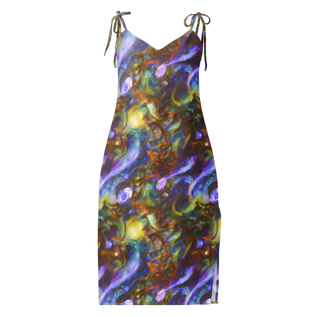 Iridescent Rapture on Slip Dress — Front