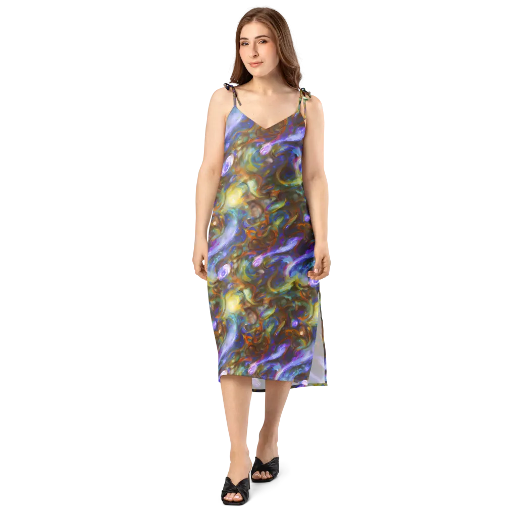 Iridescent Rapture on Slip Dress — Front