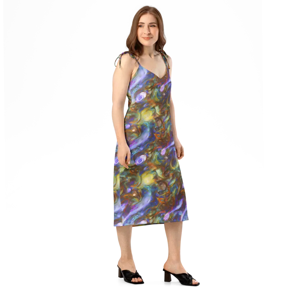Iridescent Rapture on Slip Dress — Right Front