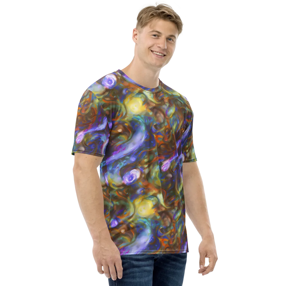 Iridescent Rapture on Men's Crew Neck T-Shirt — Right