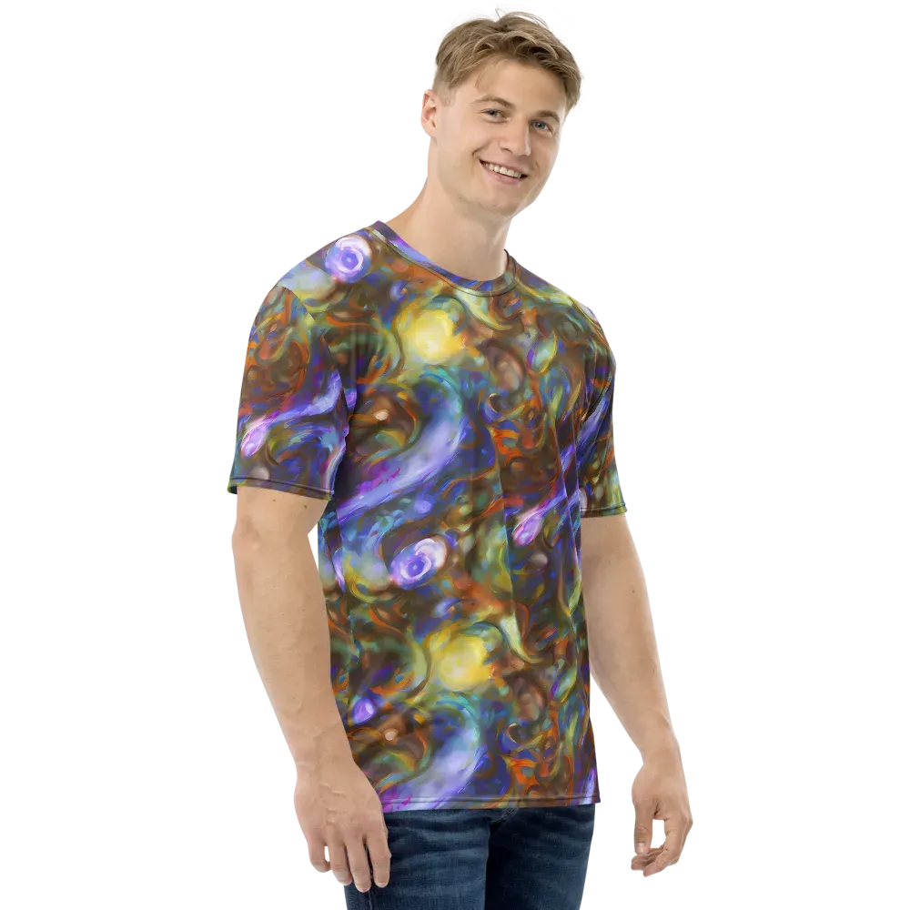 Iridescent Rapture on Men's Crew Neck T-Shirt — Right