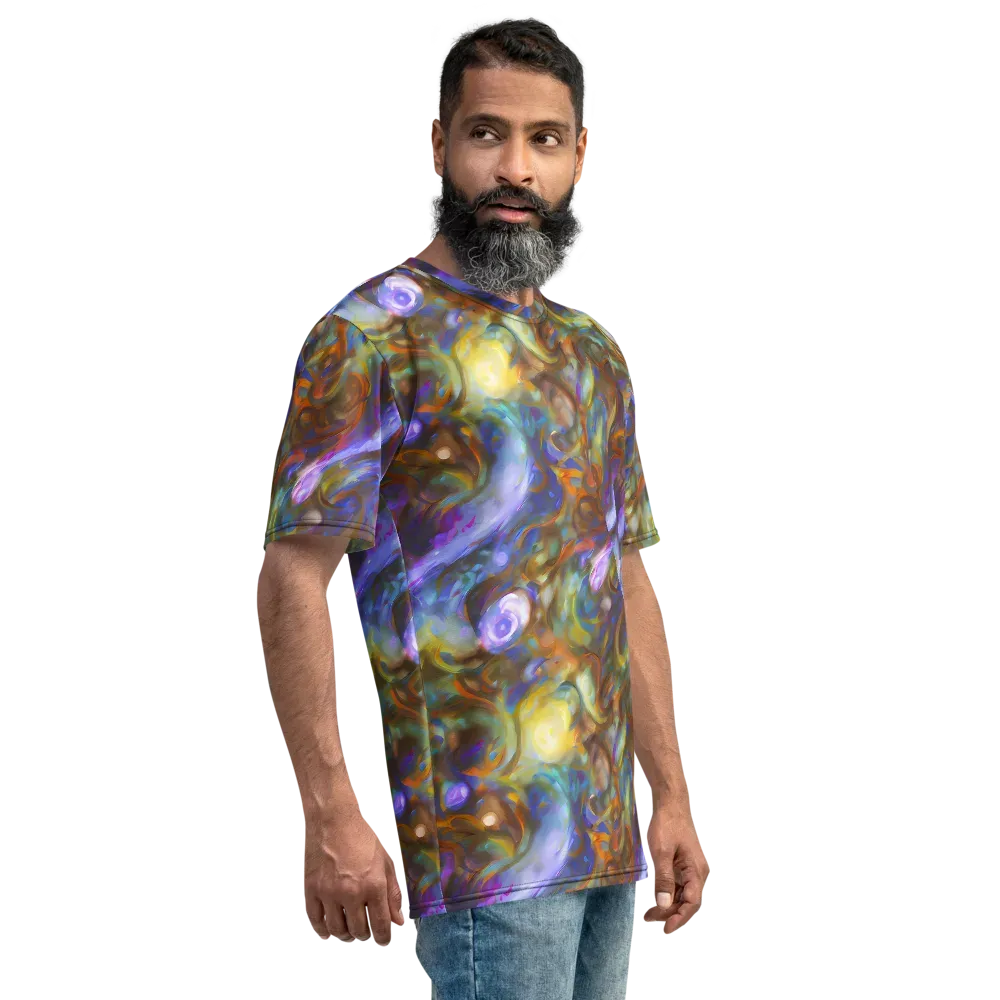 Iridescent Rapture on Men's Crew Neck T-Shirt — Right