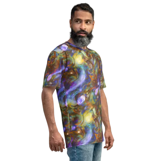 Iridescent Rapture on a Men's Crew Neck T-Shirt