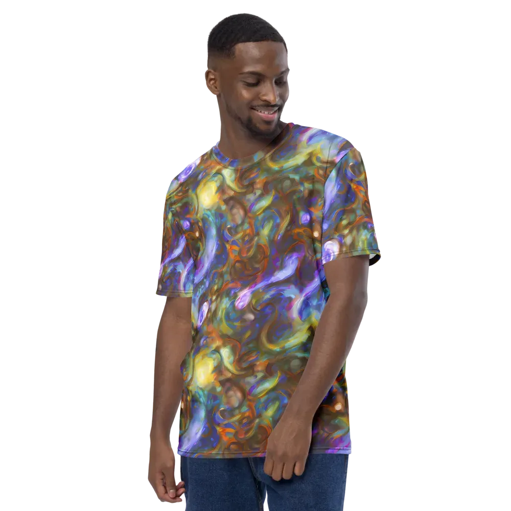 Iridescent Rapture on Men's Crew Neck T-Shirt — Left