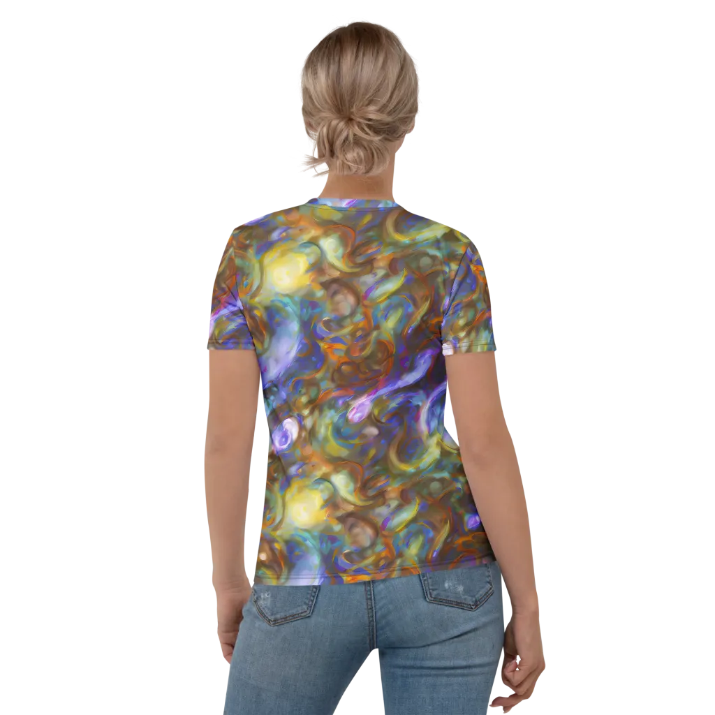 Iridescent Rapture on Women's Crew Neck T-Shirt — Back