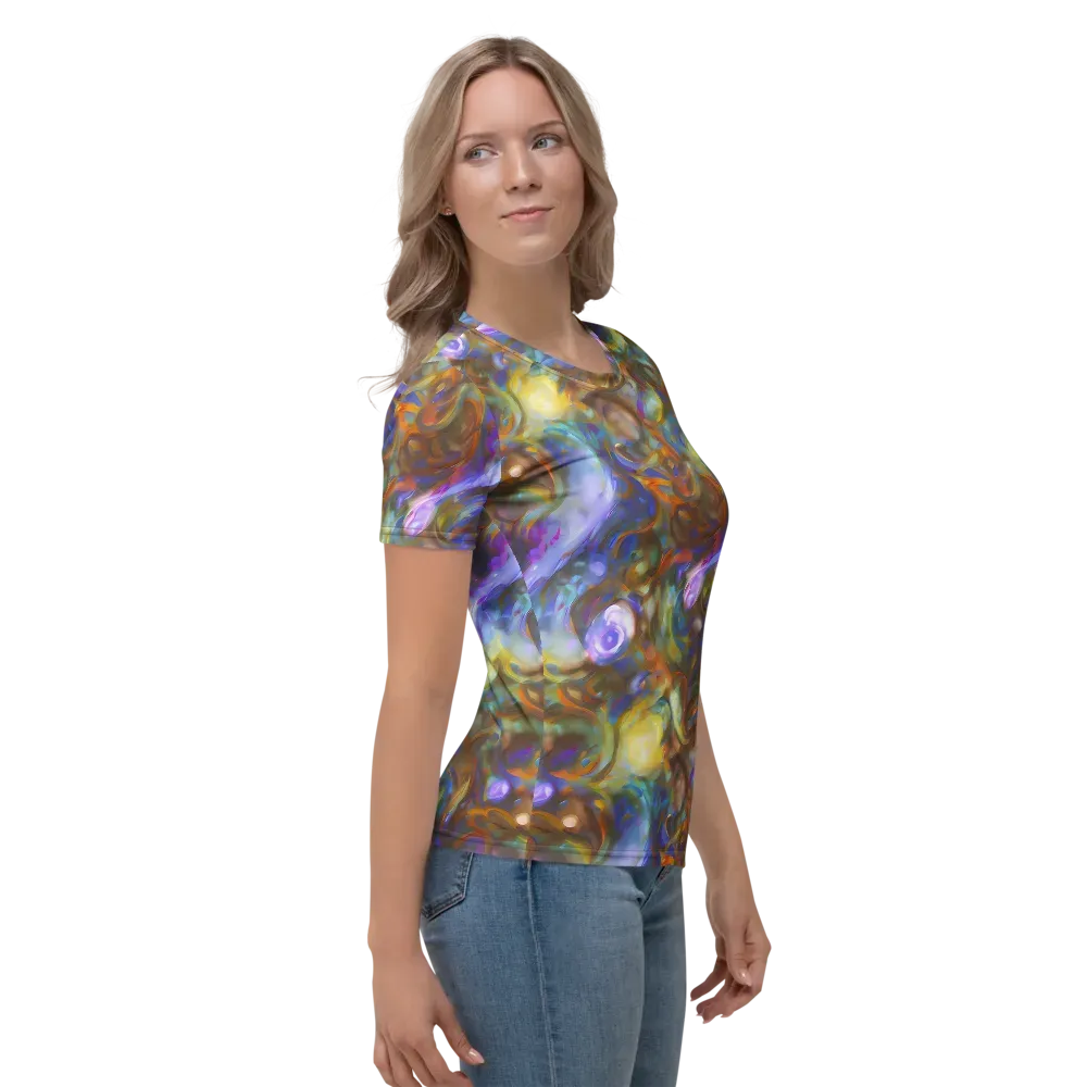 Iridescent Rapture on Women's Crew Neck T-Shirt — Right