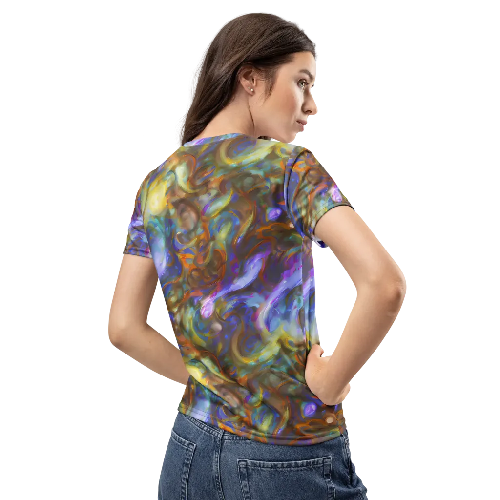 Iridescent Rapture on Women's Crew Neck T-Shirt — Back
