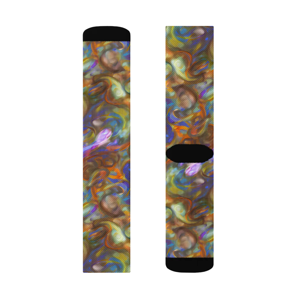 Iridescent Rapture on Socks — Right Sock