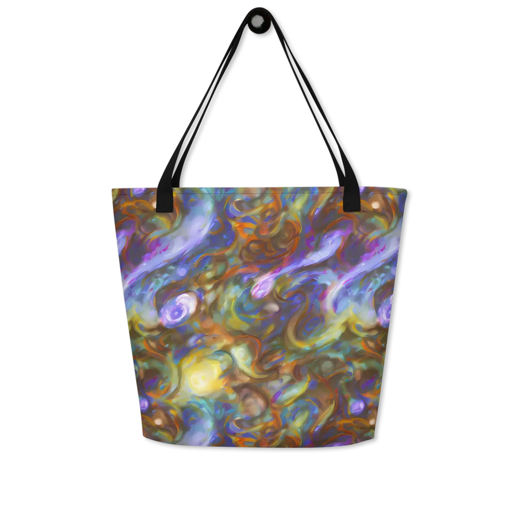 Iridescent Rapture on Large Tote Bag W/ Pocket — Front