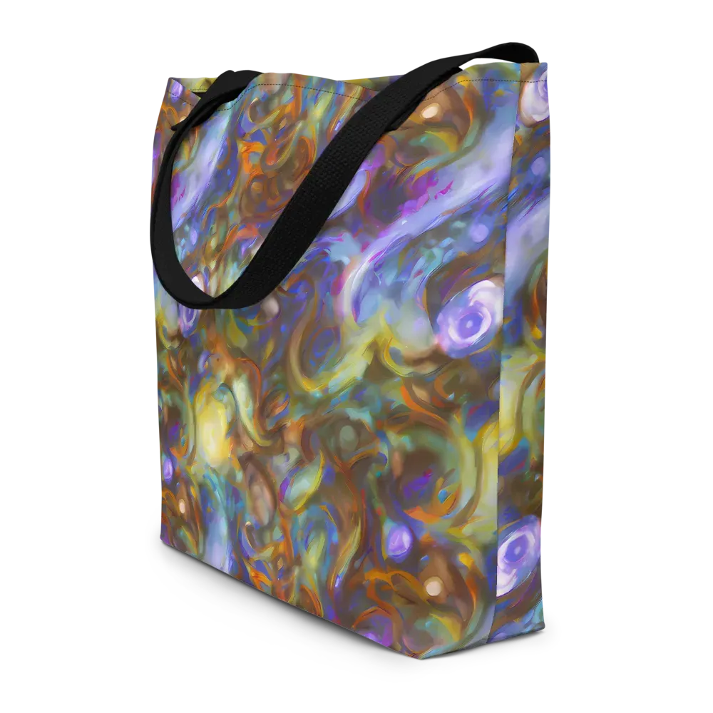 Iridescent Rapture on Large Tote Bag W/ Pocket — Front