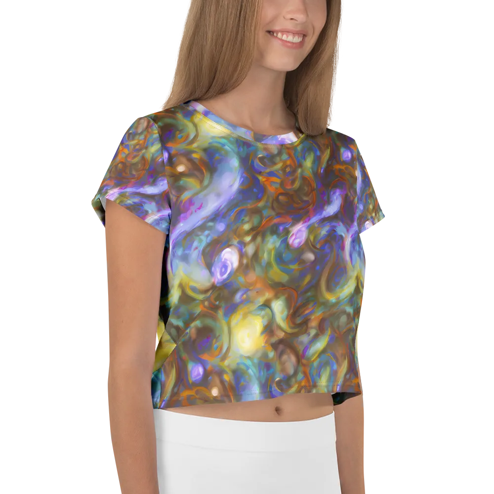 Iridescent Rapture on Crop Tee — Right