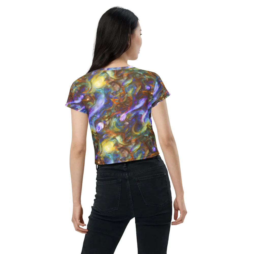 Iridescent Rapture on Crop Tee — Back