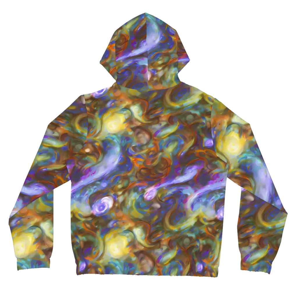 Iridescent Rapture on Women's Full-Zip Hoodie — Back