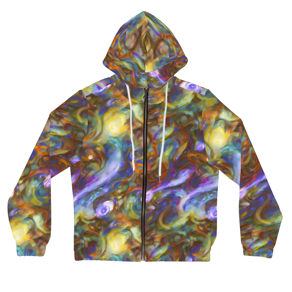 Iridescent Rapture on Women's Full-Zip Hoodie — Front