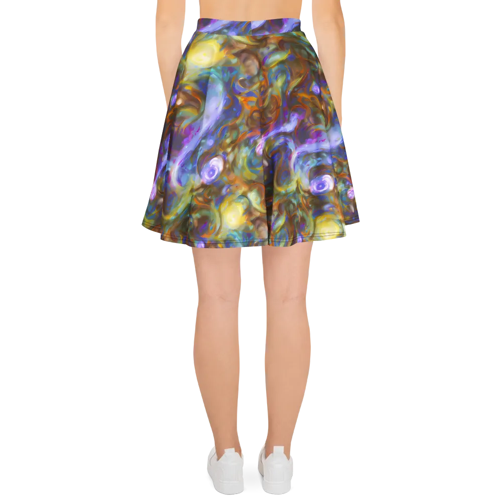 Iridescent Rapture on Skater Skirt — Back