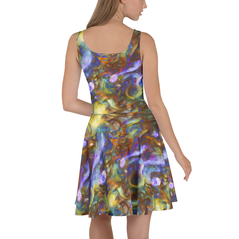 Iridescent Rapture on Skater Dress — Back