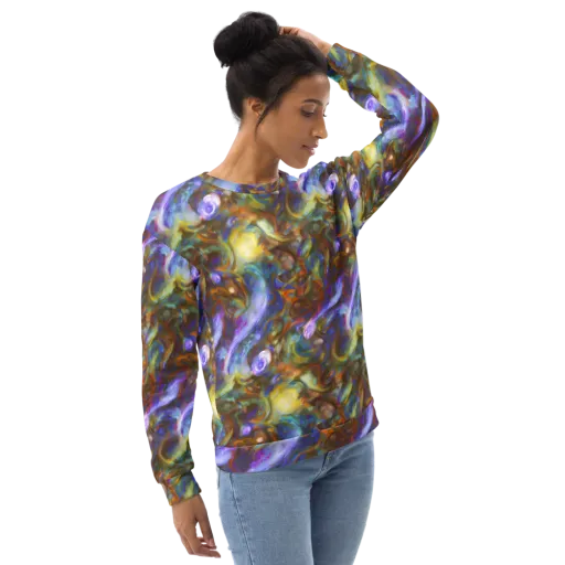 Iridescent Rapture on a Sweatshirt