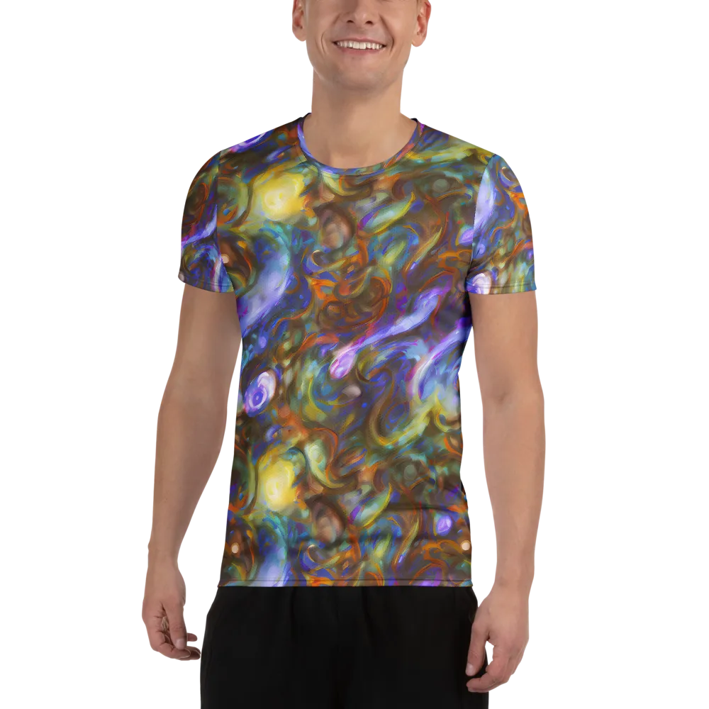 Iridescent Rapture on Men's Athletic T-Shirt — Front