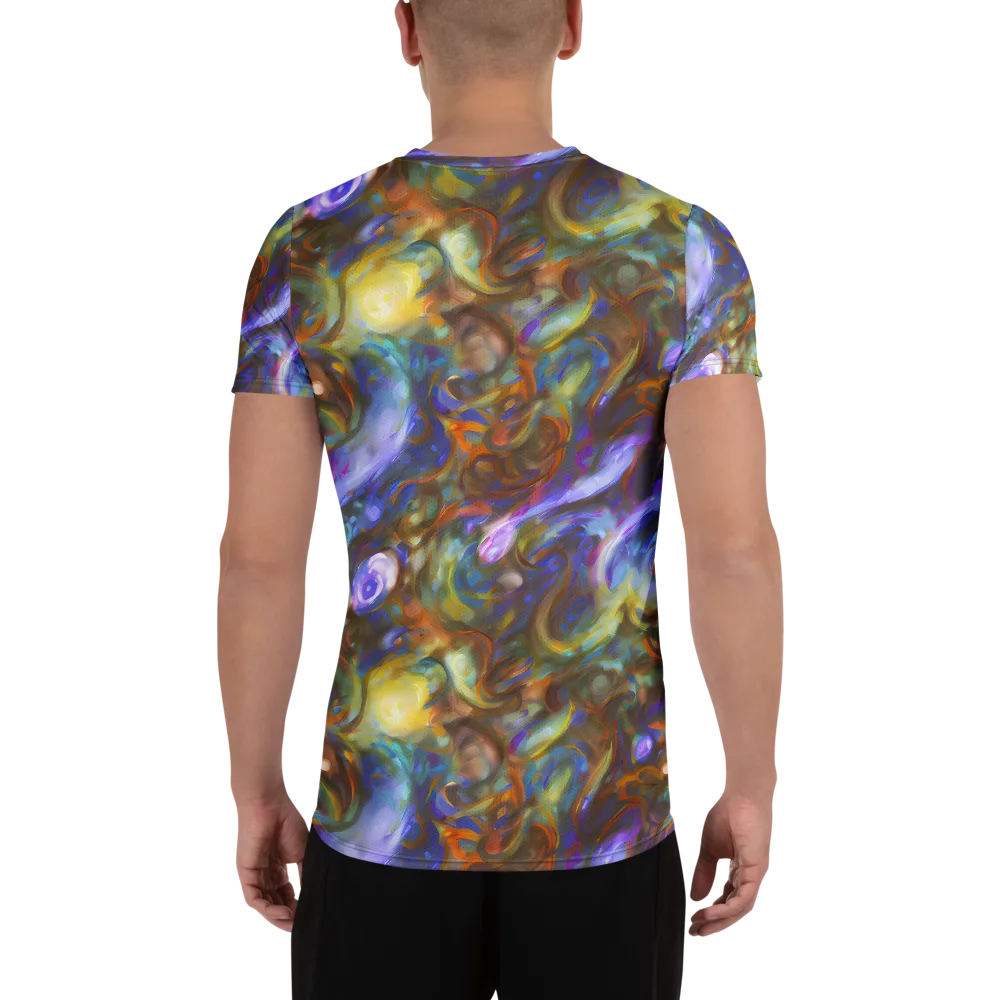 Iridescent Rapture on Men's Athletic T-Shirt — Back