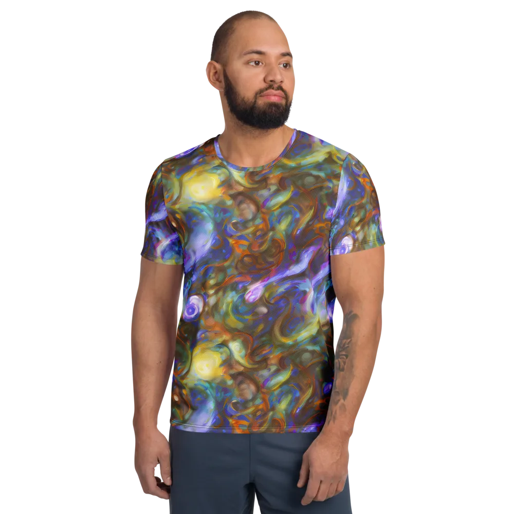 Iridescent Rapture on Men's Athletic T-Shirt — Front