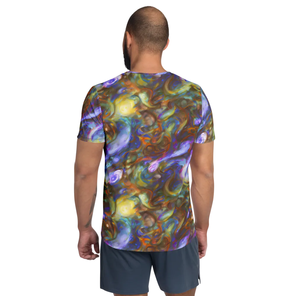 Iridescent Rapture on Men's Athletic T-Shirt — Back